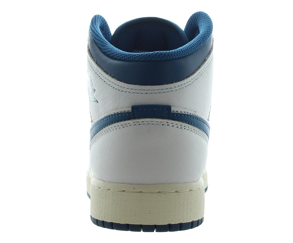 Jordan Big Kid's 1 Mid SE White/Industrial Blue-Sail (FN7432 141) - 5