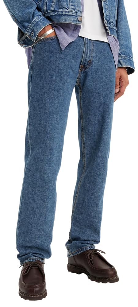 Levi's Men's 505 Regular Fit Jeans (Also Available in Big & Tall), Medium Stonewash, 33W x 32L