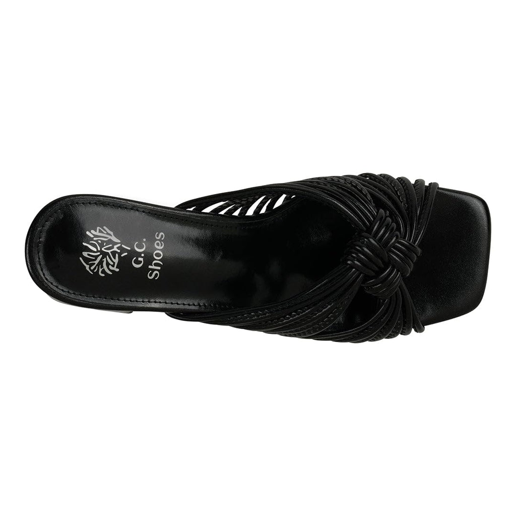 G.C. Shoes Josie Black Flat Sandal Black / 9