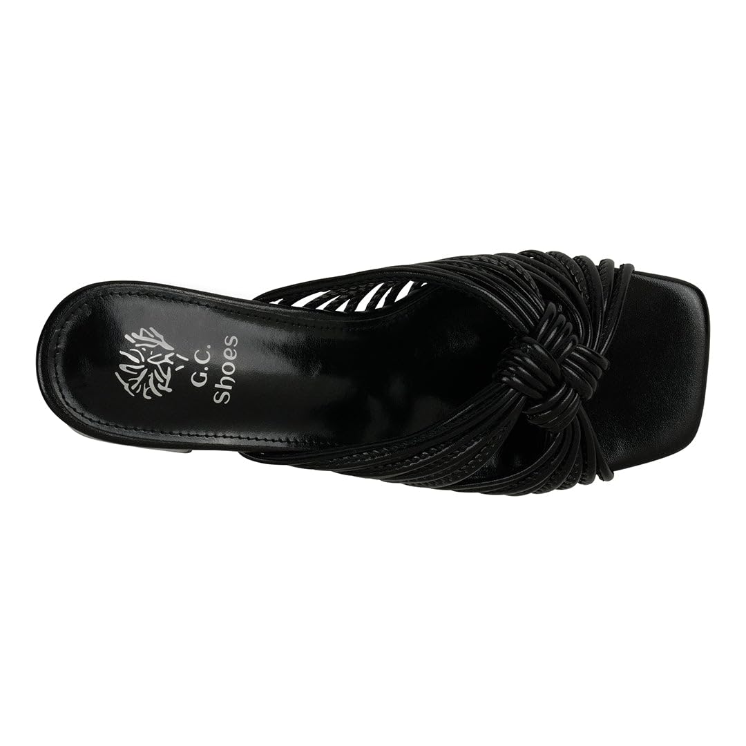 G.C. Shoes Josie Black Flat Sandal Black / 9