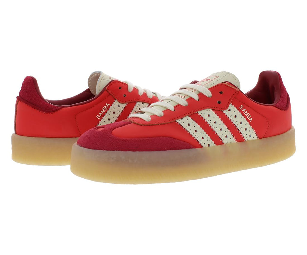 adidas Women's SAMBAE W Bright redCream White/Team Victory red 6.5 US