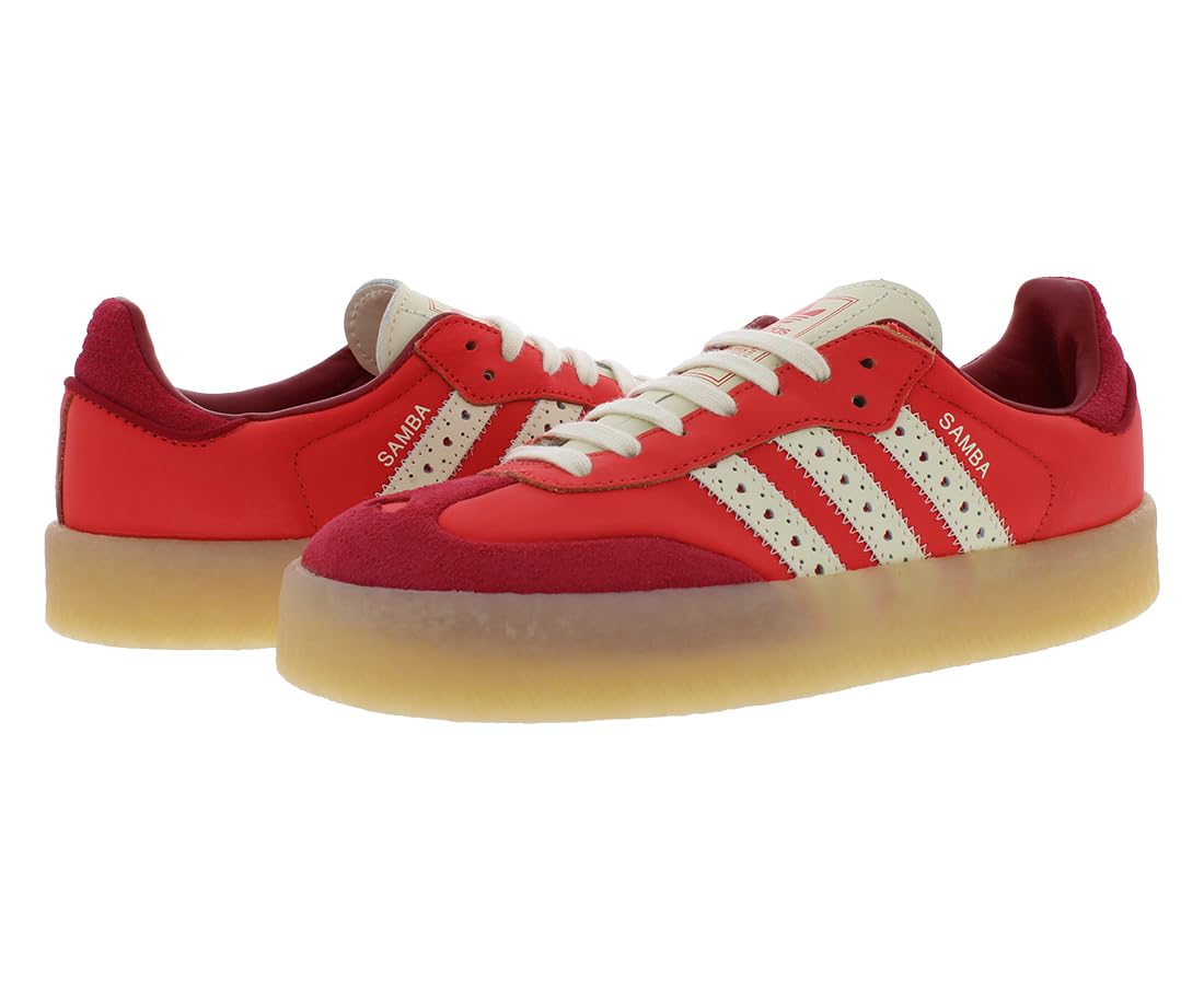 adidas Women's SAMBAE W Bright redCream White/Team Victory red 6.5 US