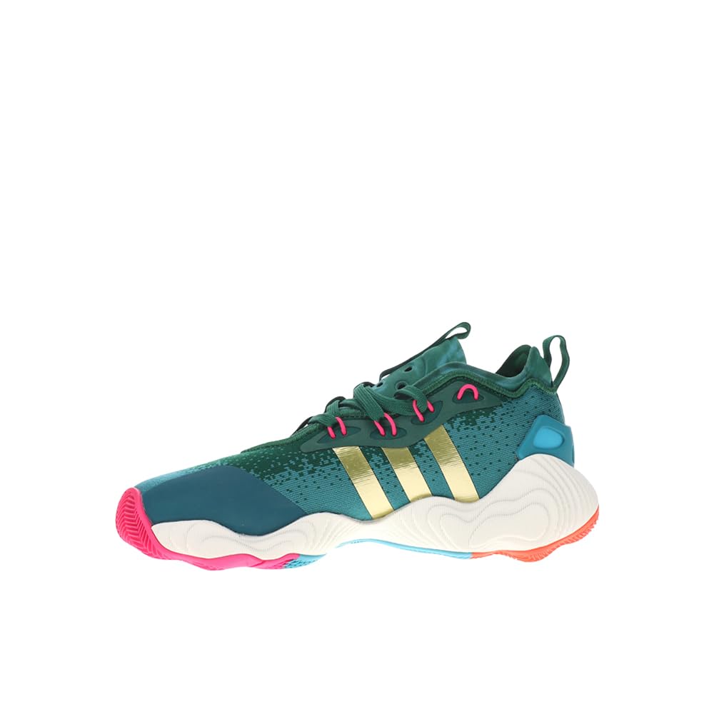adidas Trae Young 3 GS Boys Shoes Size 4.5, Color: Green/Gold