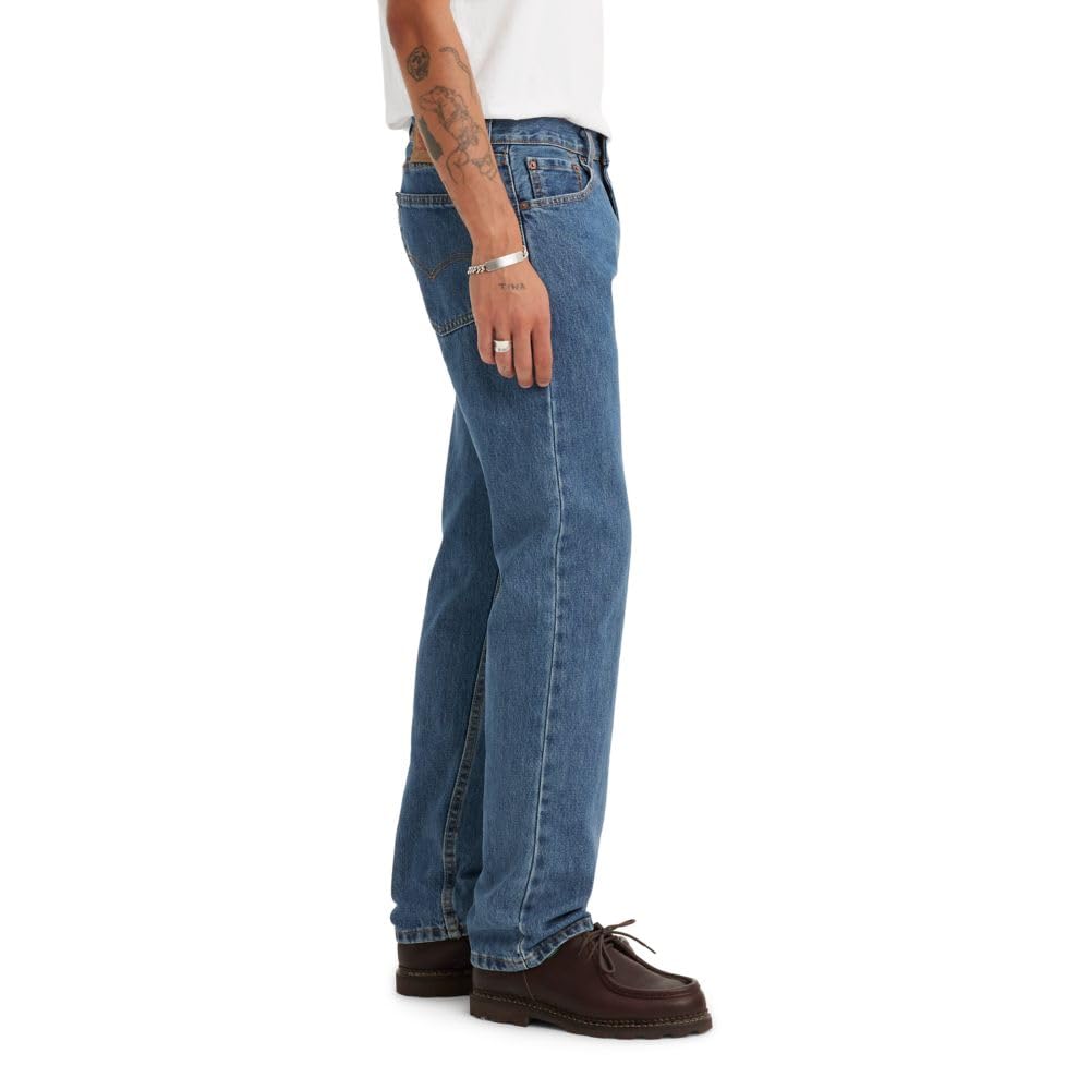 Levi's Men's 505 Regular Fit Jeans (Also Available in Big & Tall), Medium Stonewash, 33W x 32L