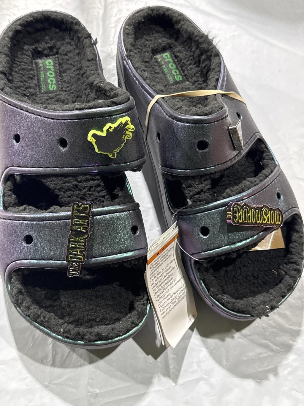 Crocs Unisex-Adult Classic Harry Potter Cozzzy Sandals, Fuzzy Platform Sandals