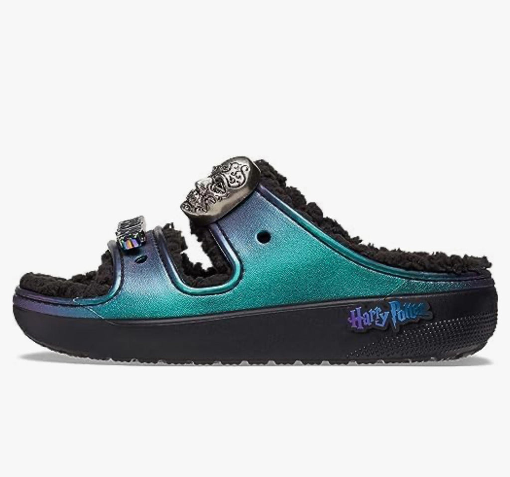 Crocs Unisex-Adult Classic Harry Potter Cozzzy Sandals, Fuzzy Platform Sandals