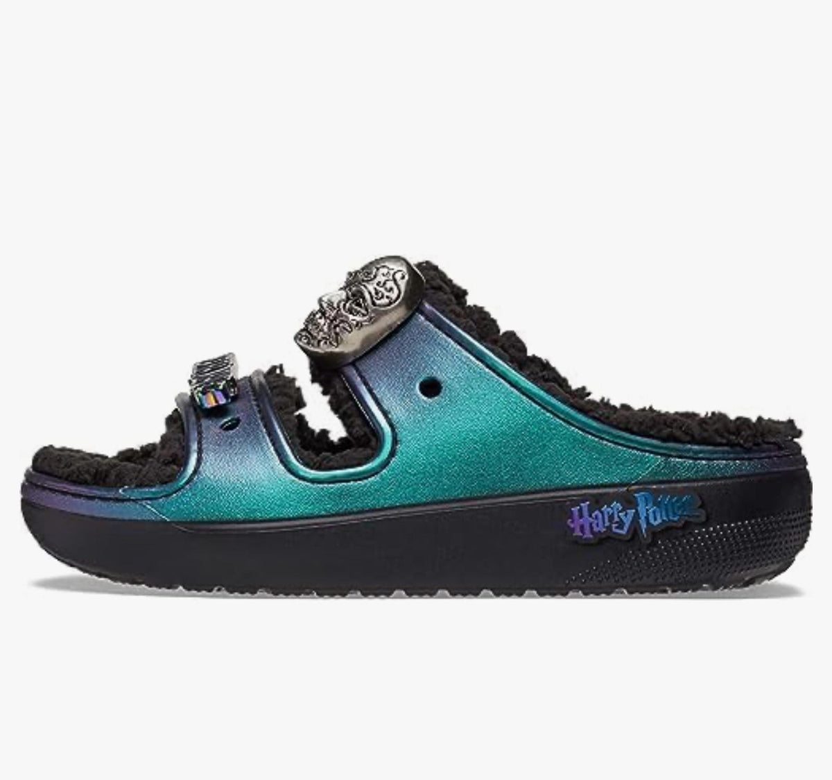 Crocs Unisex-Adult Classic Harry Potter Cozzzy Sandals, Fuzzy Platform Sandals