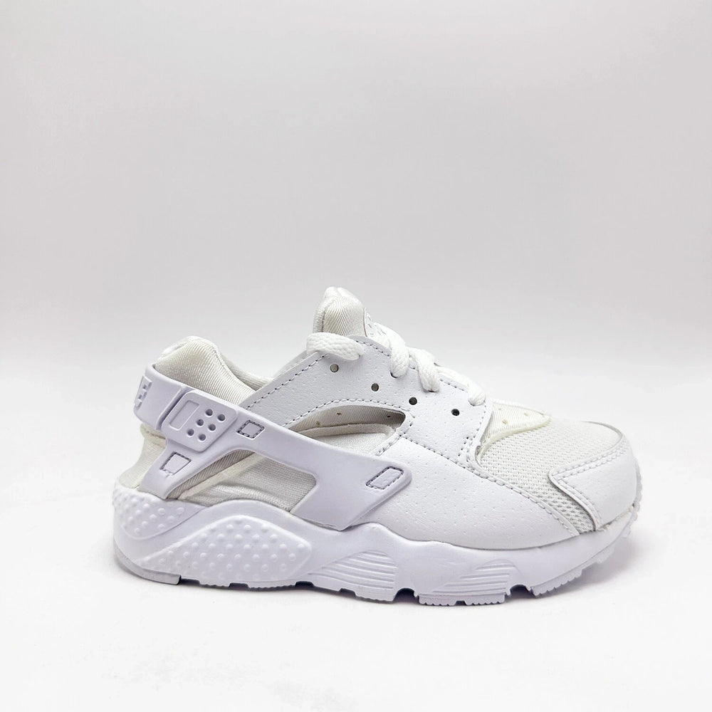 *NEW* PRE-SCHOOL Kids NIKE Air Huarache Run (PS) Triple White  (704949 110)