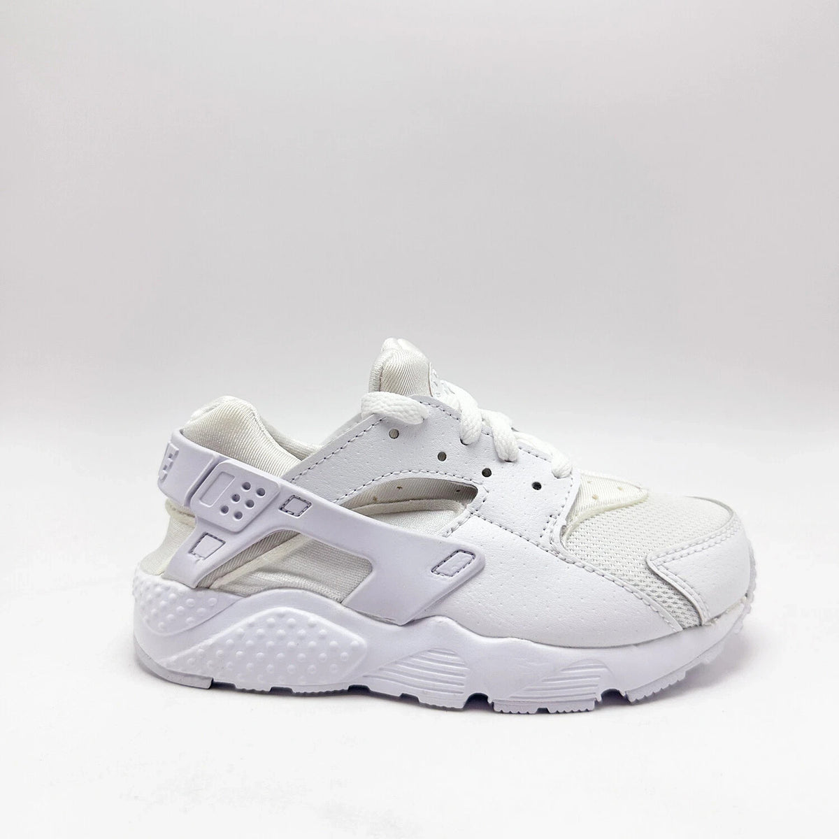 *NEW* PRE-SCHOOL Kids NIKE Air Huarache Run (PS) Triple White  (704949 110)