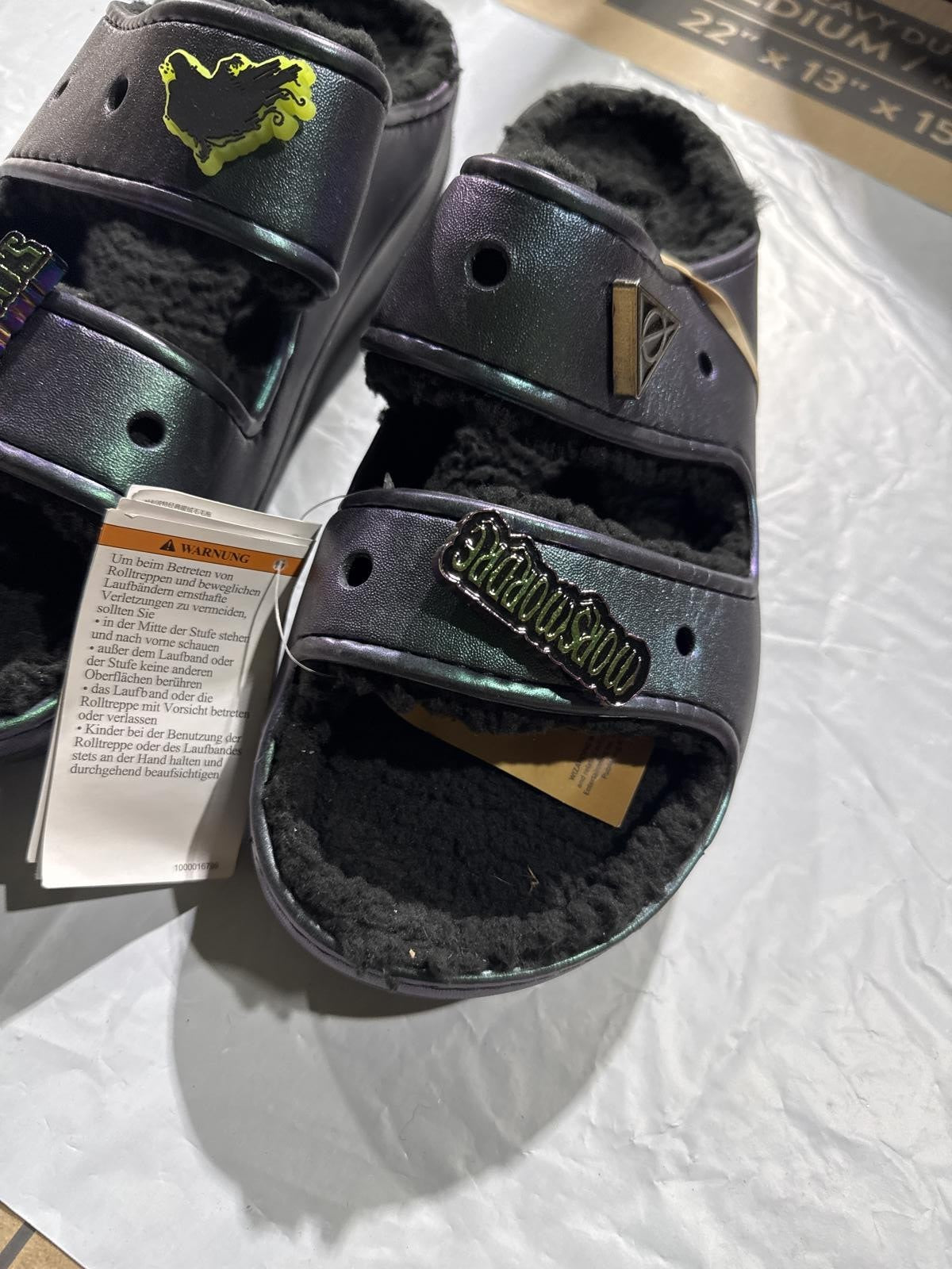 Crocs Unisex-Adult Classic Harry Potter Cozzzy Sandals, Fuzzy Platform Sandals
