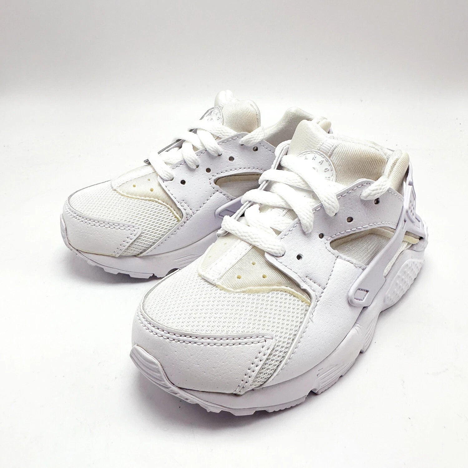 *NEW* PRE-SCHOOL Kids NIKE Air Huarache Run (PS) Triple White  (704949 110)