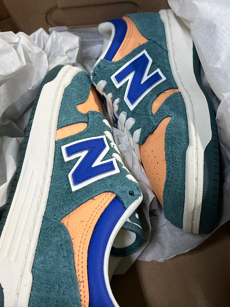 New Balance 480 GS Boys Shoes Size 4, Color: Green/Orange/Multi-Colored