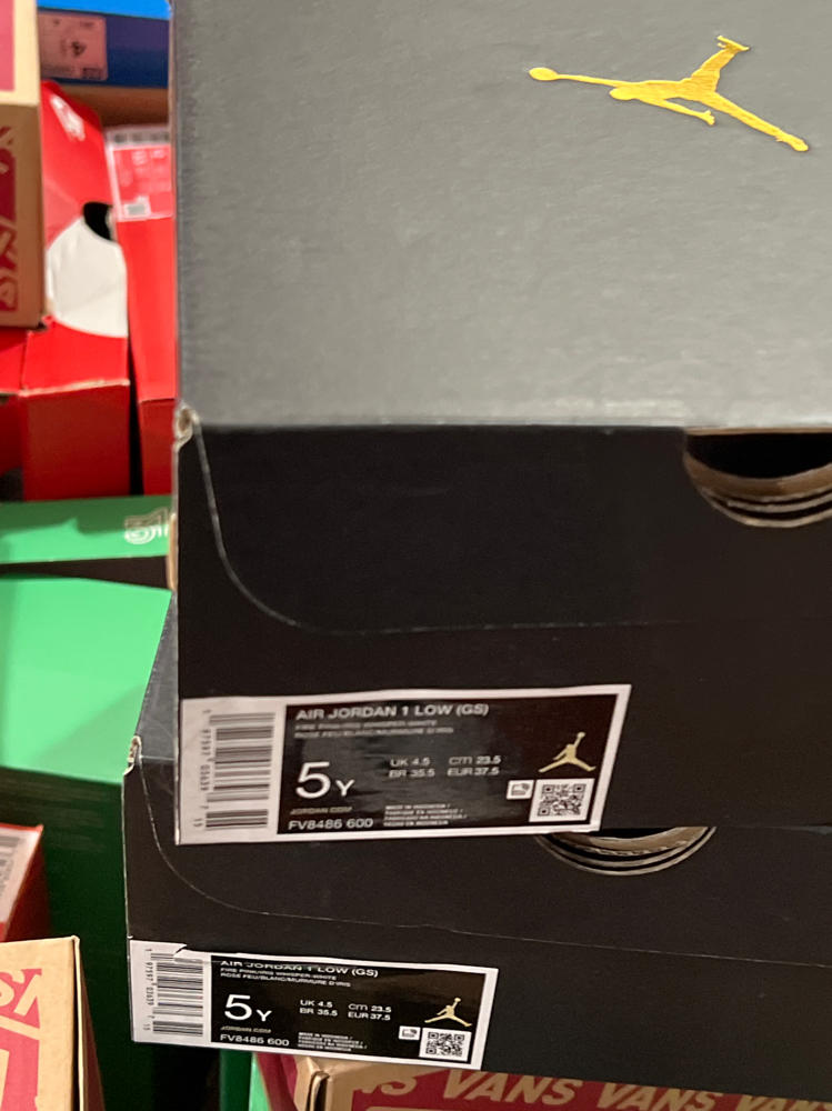 Big Kid's Air Jordan 1 Low GS Fire Pink/Iris Whisper-White (FV8486 600) Gradeschool - Size 4.5y, 5y