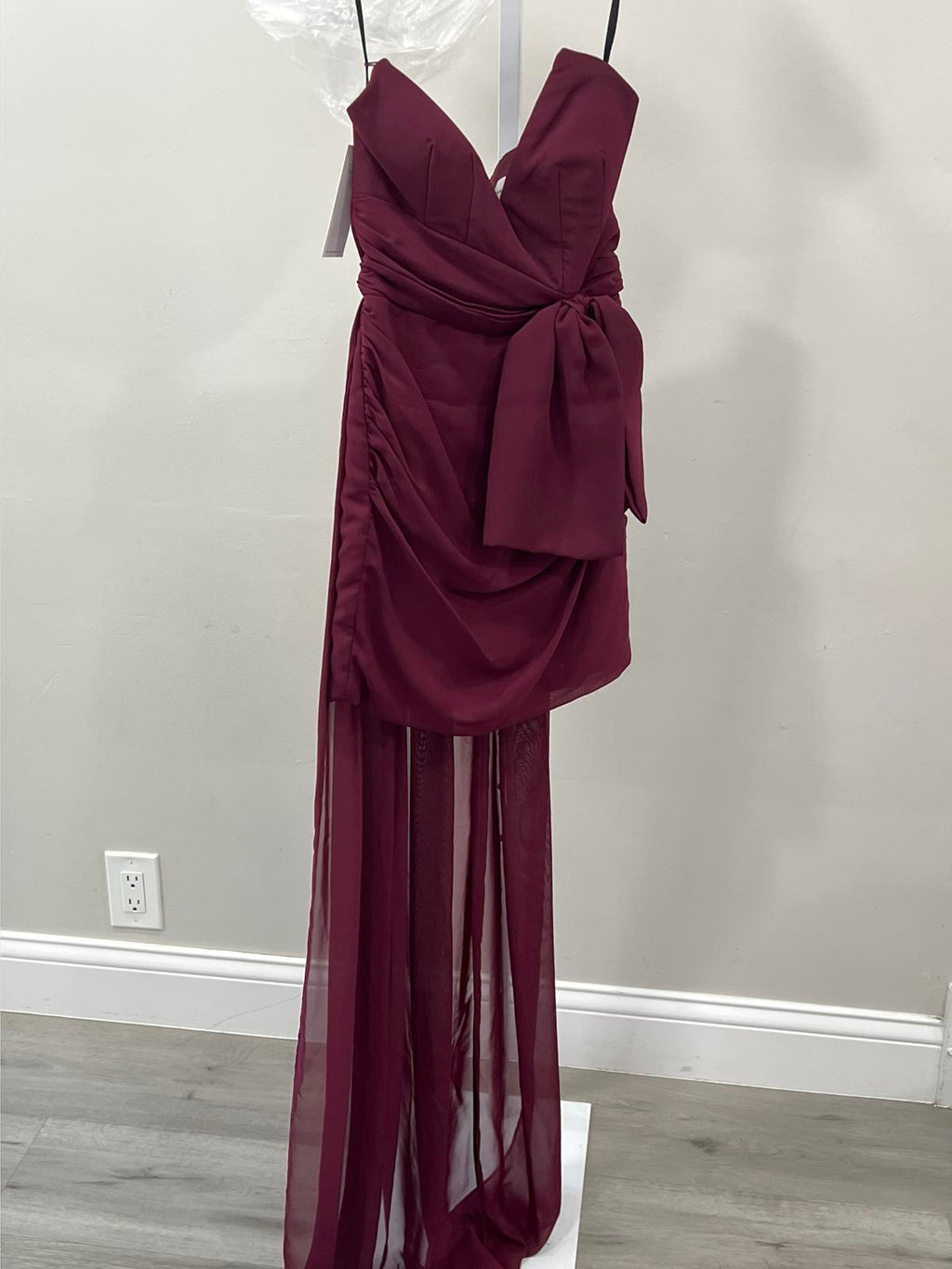 KATIE MAY Ali Dress strapless mini in Sangria