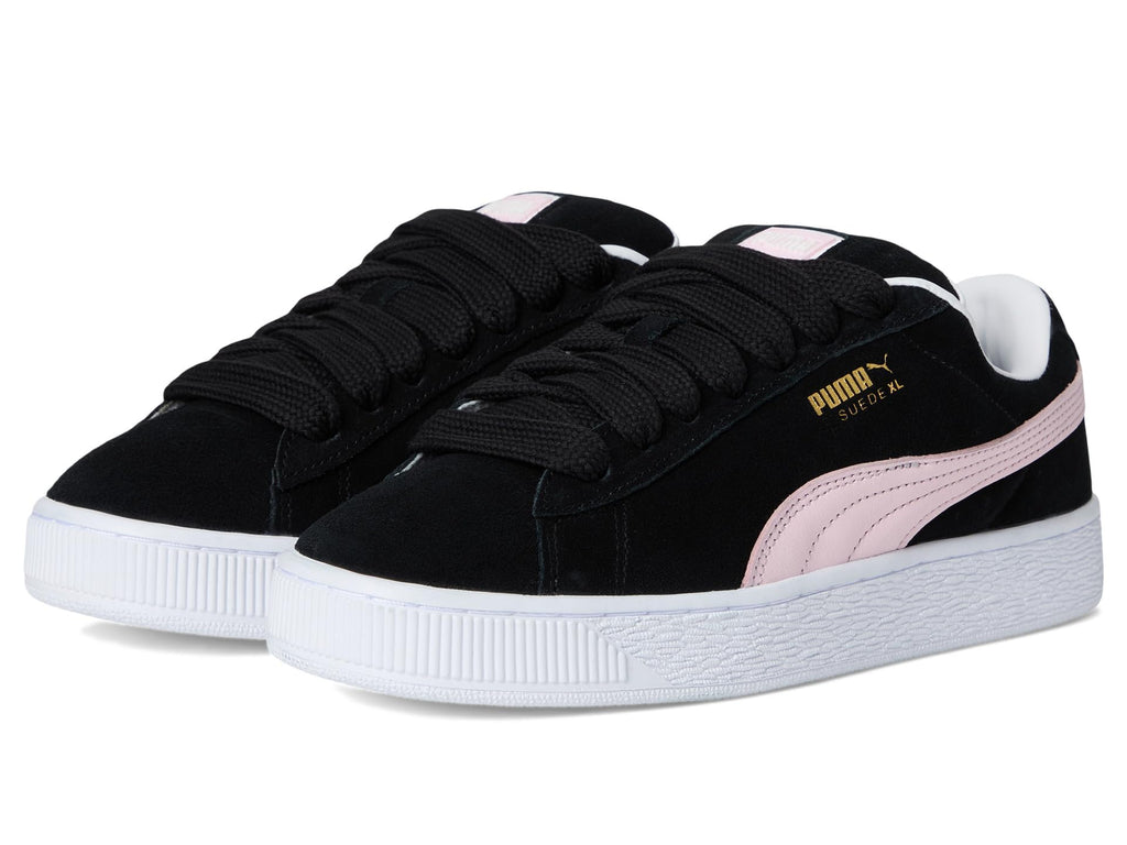 Puma Women's Suede XL Black/Whisp of Pink shoes Medium new