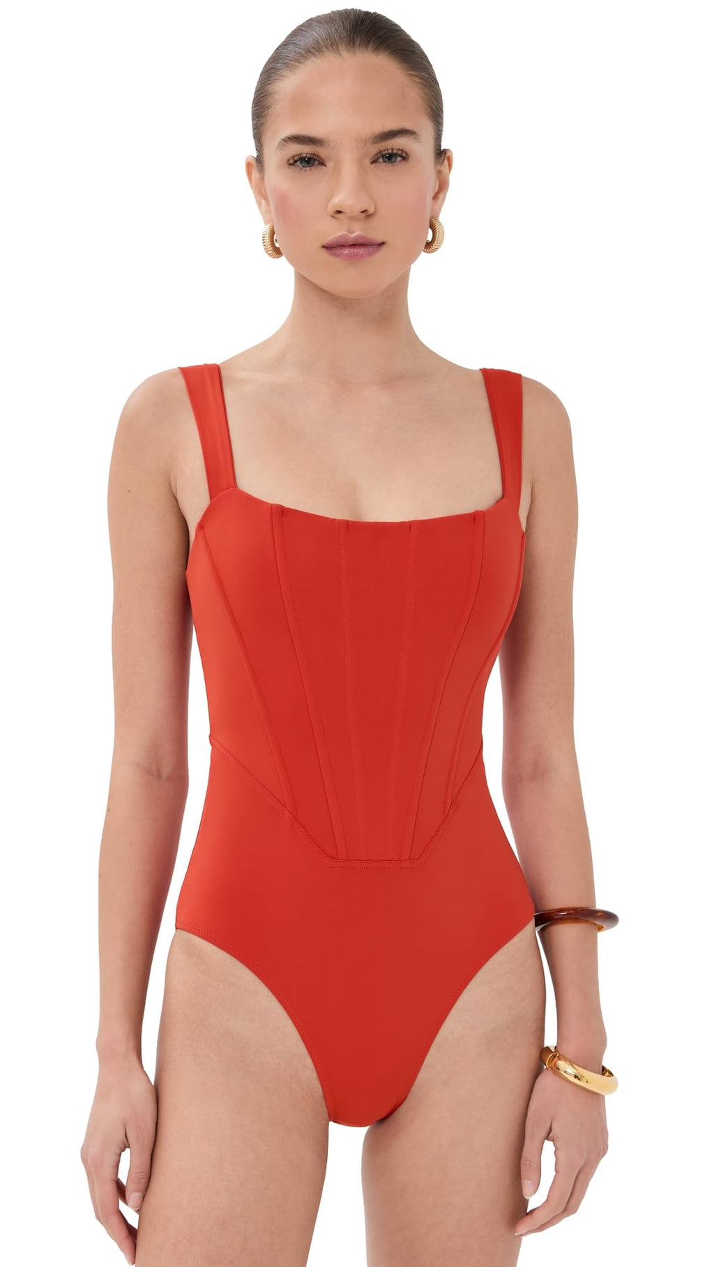 STAUD Women's Adelaide One Piece, Flame, M