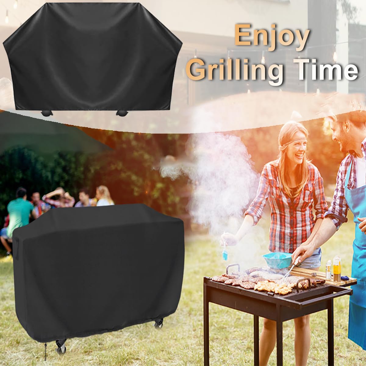 Griddle Cover for Member's Mark and Blackstone 36 inch Gas Griddle, Grill Cover for 4-Burner Outdoor Flat Top, Combo Series, Compatible with Weber, Char-Broil, Nexgrill, 75 * 28 * 46 in Extra Large