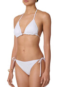 Shoshanna Women's Swim Sequin Jersey Clean Triangle Bottom, Optic, S