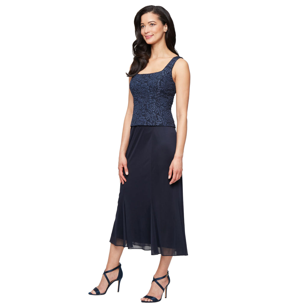 Alex Evenings Women's Tea Length Jacket Dress, Perfect for Weddings, Formal Events