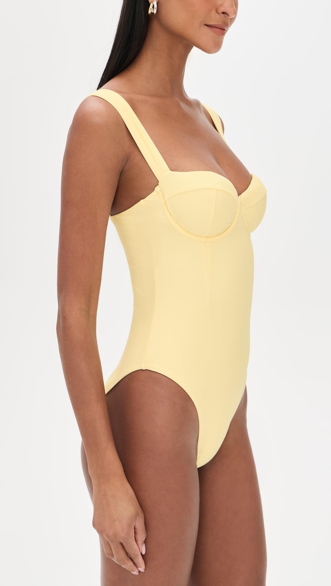 SIMKHAI Women's Kyle Bustier One Piece, Buttercream, M