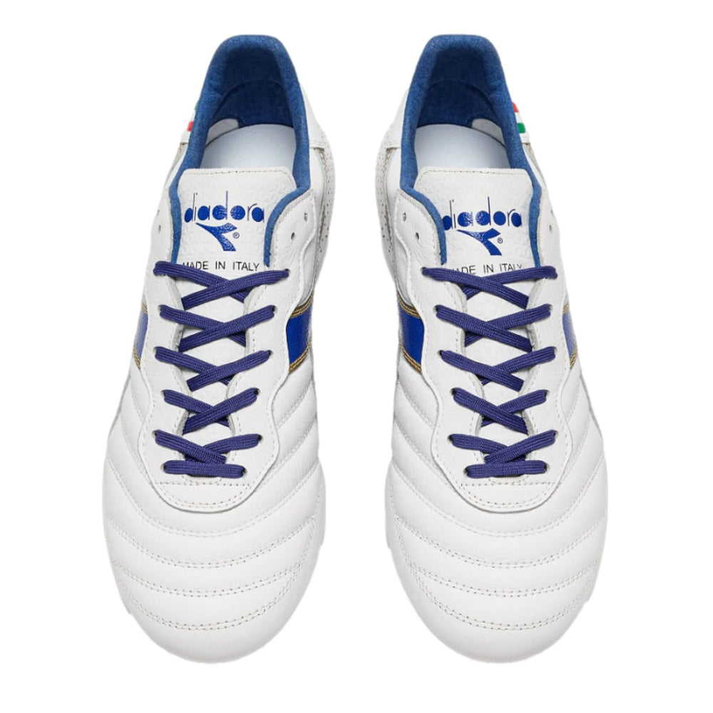 Diadora Mens Brasil Italy Og Gr Lt+ Mdpu Soccer Cleats - Blue, White - Size 9.5 M