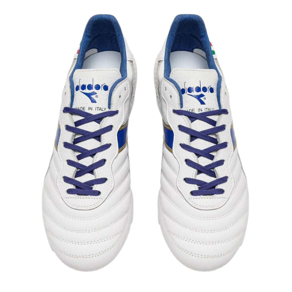 Diadora Mens Brasil Italy Og Gr Lt+ Mdpu Soccer Cleats - Blue, White - Size 9.5 M