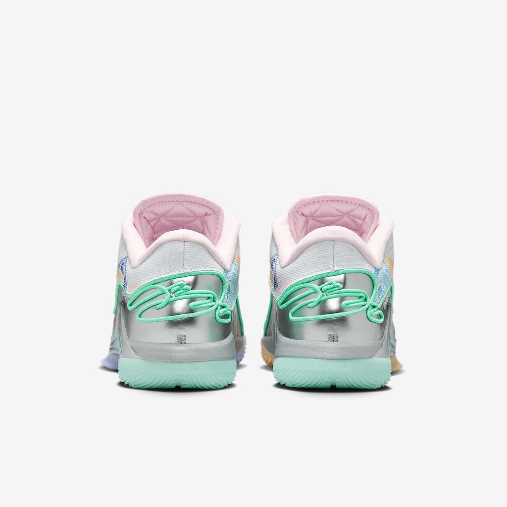 Lebron XXII Currency Basketball Shoes (FZ1097-100, White/Green Glow/Pink Foam/Baltic Blue) Size 8