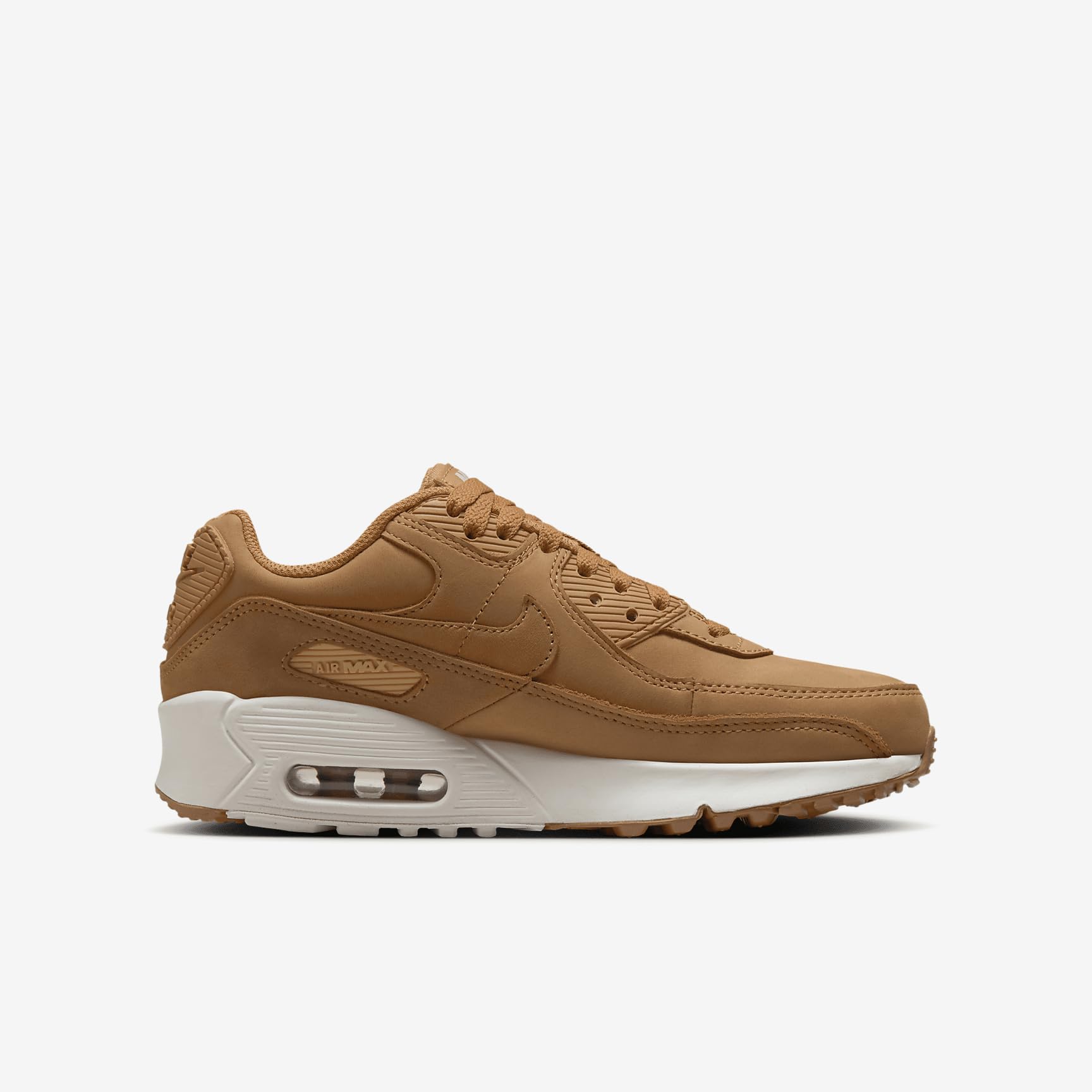 Nike Air Max 90 Big Kids' Shoes (HF6358-200, Flax/Sail/Flax) Size 5