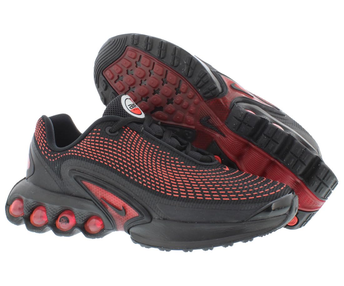 Nike Air Max Dn Big Kids' Shoes (FB8987-006, Black/Black/Bright Crimson/Black)