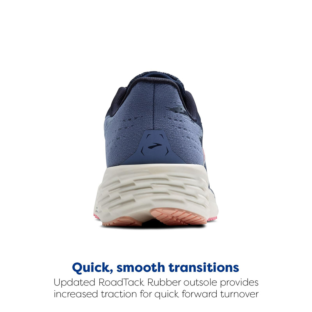 Brooks Women’s Launch 11 Neutral Running Shoe - Peacoat/Blue/Peach - 8.5 Medium