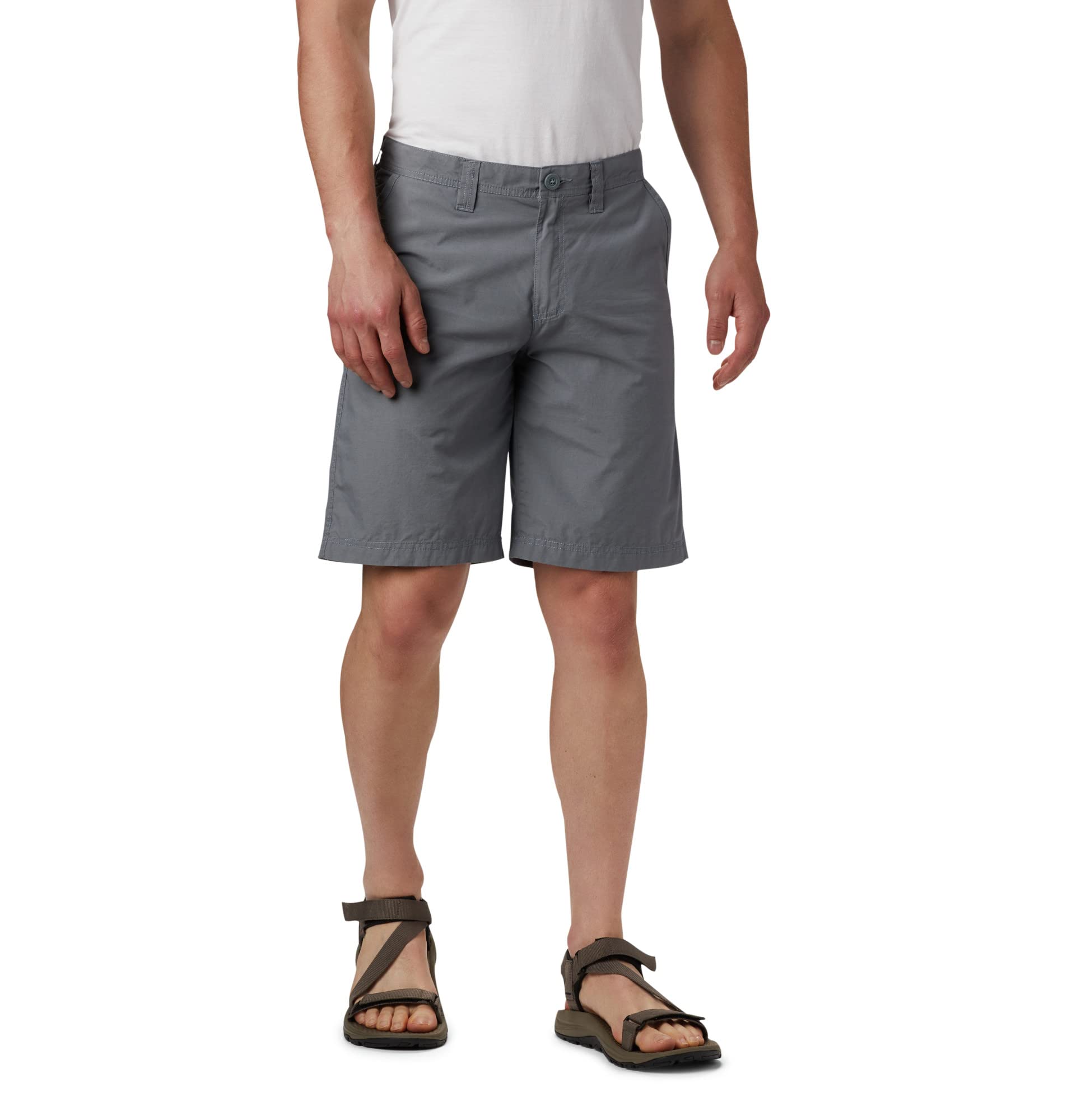 Columbia Men's Standard Washed Out Short, Grey Ash, 40W x 10L