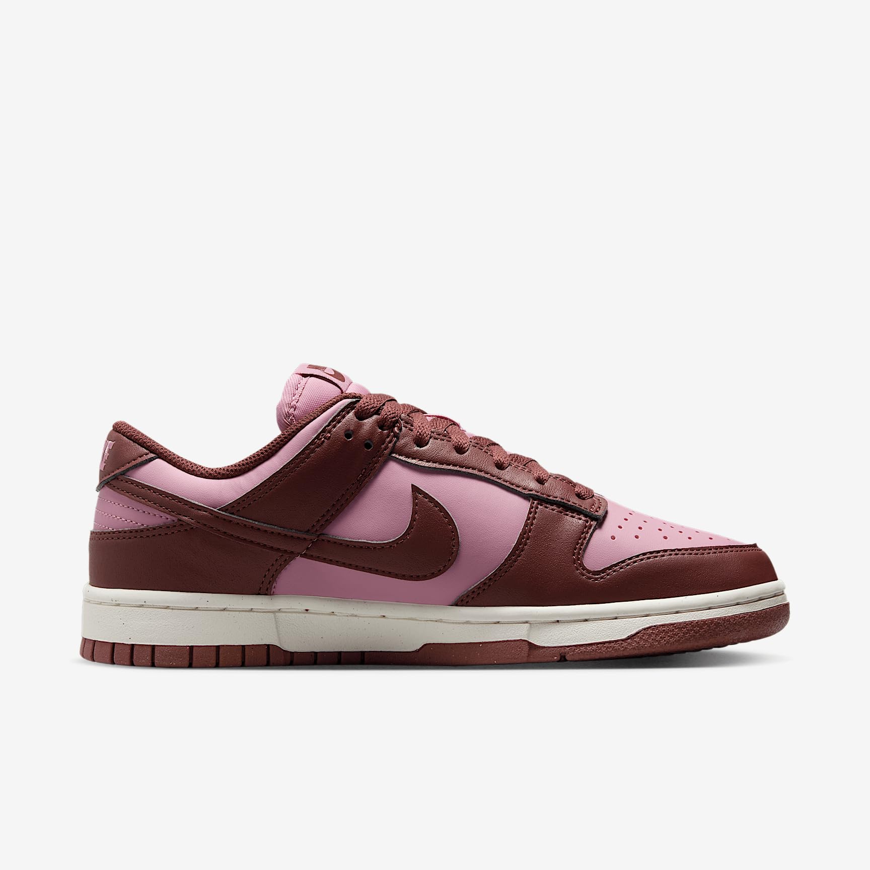 Nike Dunk Low Next Nature Women's Shoes (DD1873-114, White/Dark Pony/Sail/Elemental Pink)
