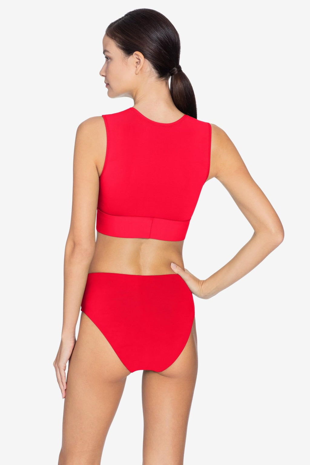Robin Piccone Ava Tank Top Fiery Red XS (32A) fiery red top