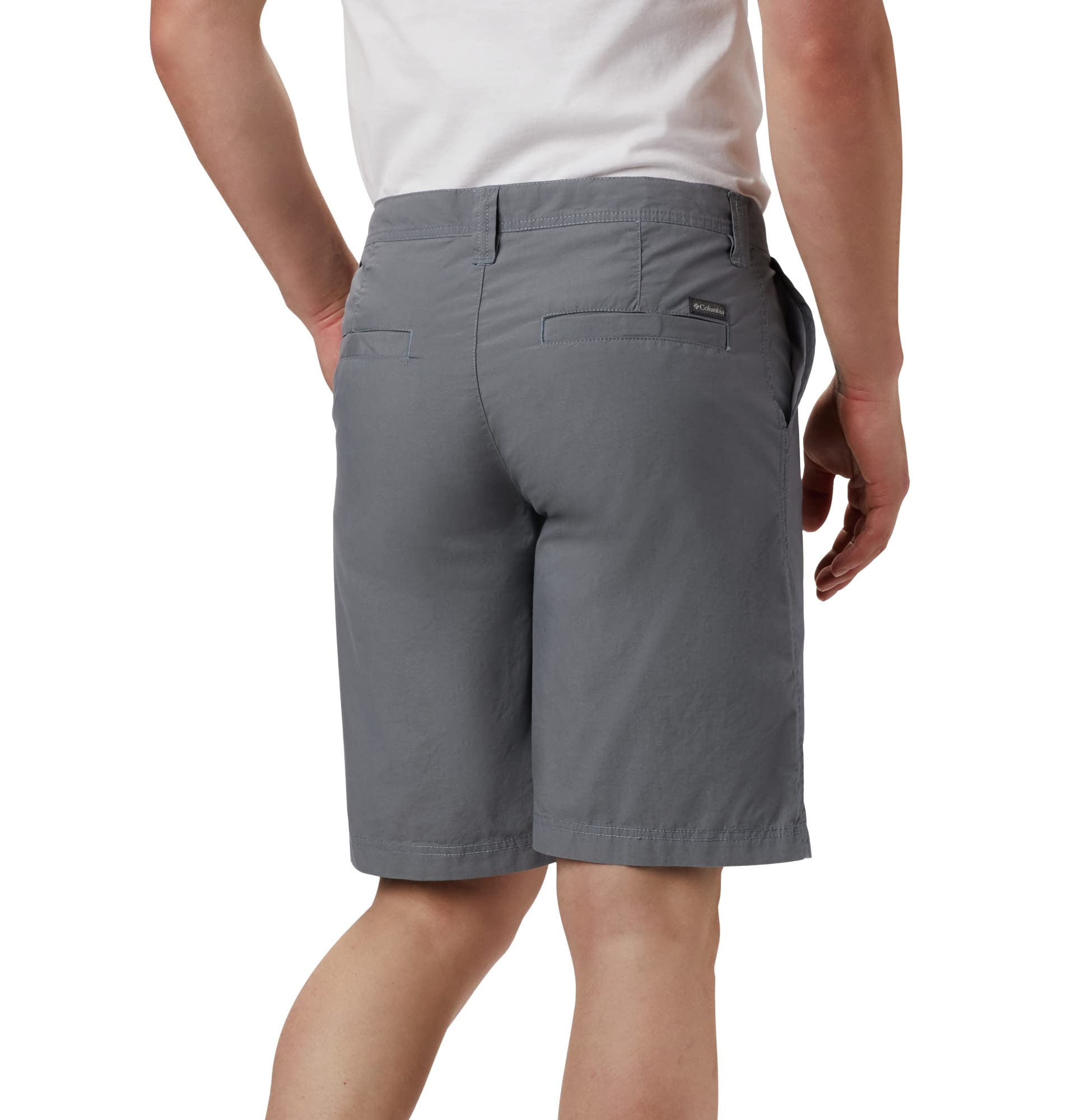 Columbia Men's Standard Washed Out Short, Grey Ash, 40W x 10L