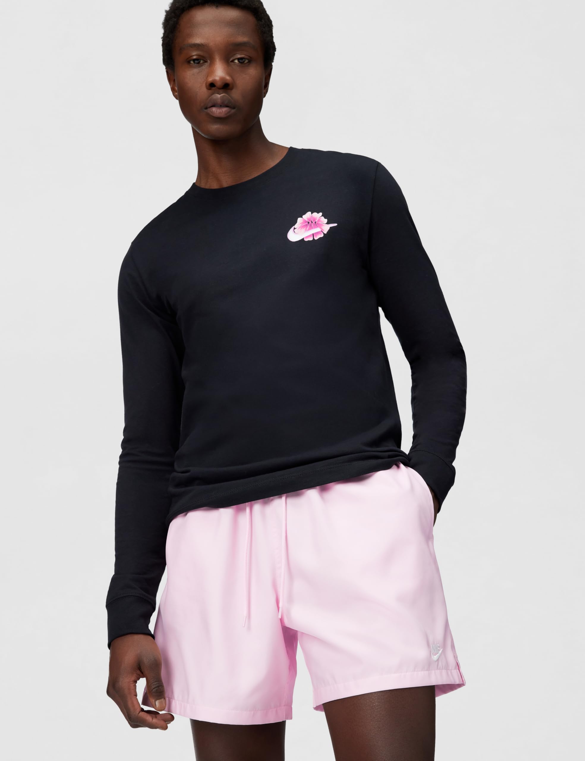 Nike Men's Club Woven Flow Shorts, Pink Foam/White, XX-Large, xl new