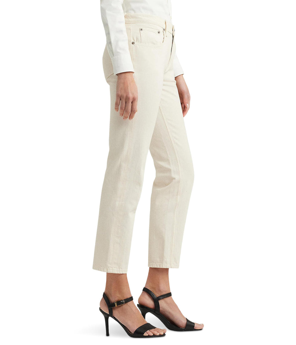 Lauren Ralph Lauren Relaxed Tapered Ankle Jeans Mascarpone Cream Wash 16 28