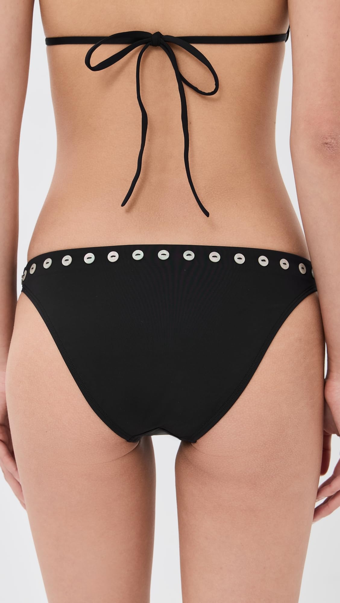 STAUD Women's Gemma Bikini Bottoms, Black, L