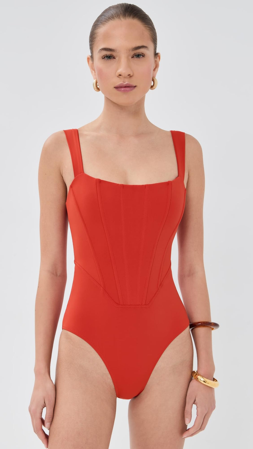 STAUD Women's Adelaide One Piece, Flame, M