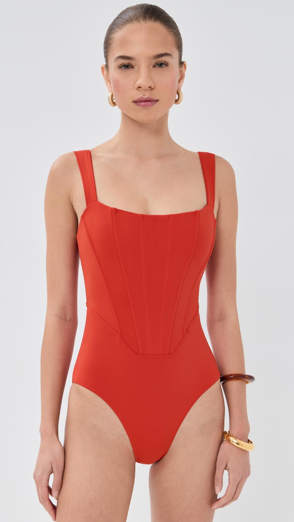STAUD Women's Adelaide One Piece, Flame, M