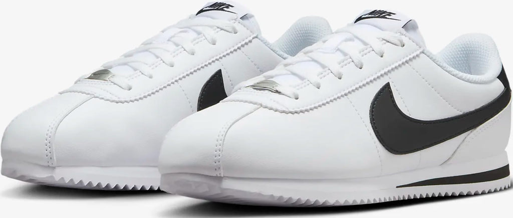 Nike Cortez Big Kids' Shoes (DM0950-108, White/Black) Size 4