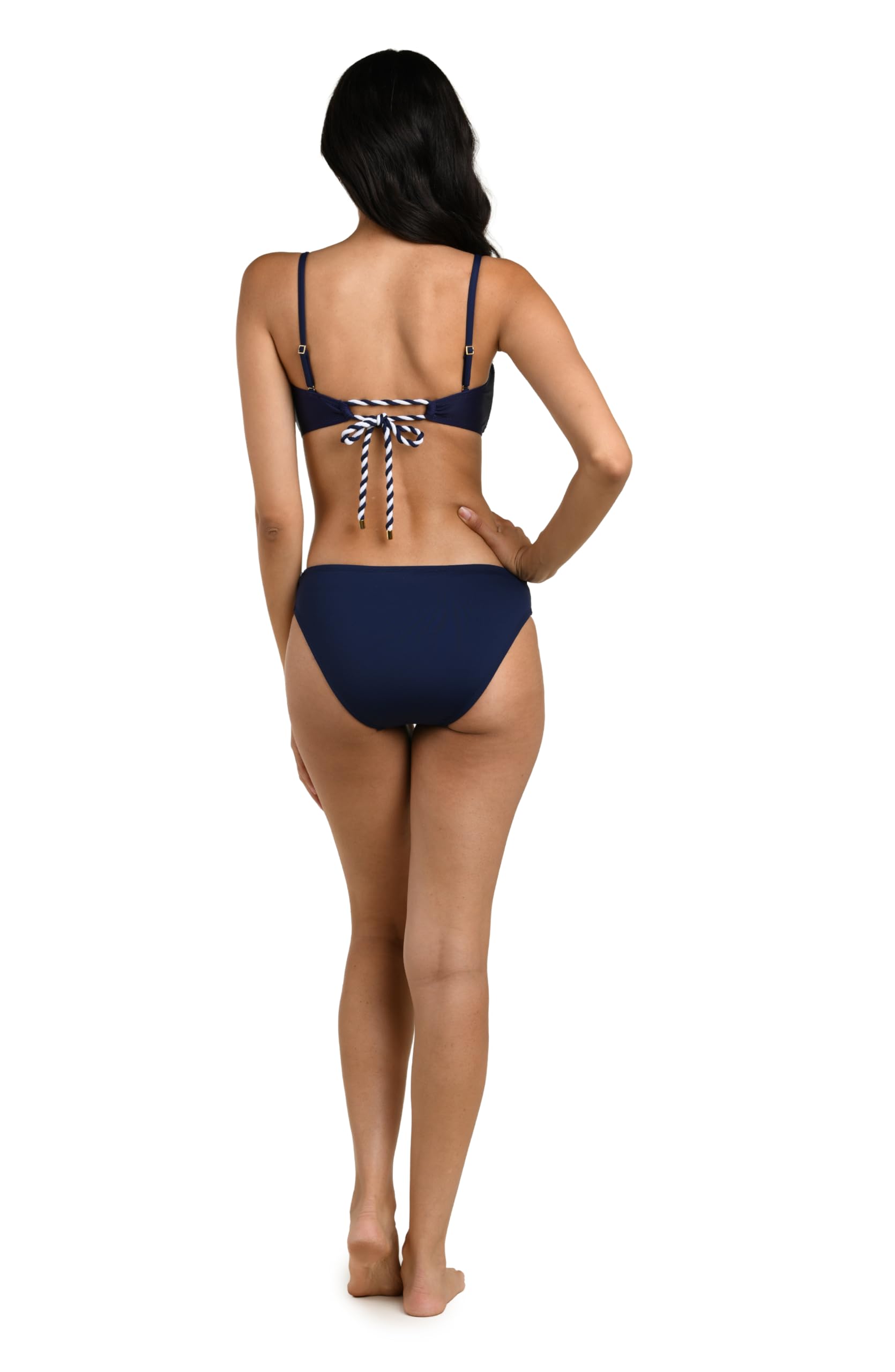 La Blanca Women's Hipster Swimsuit Bottom, Indigo//Mariner Blooms, 8, 6