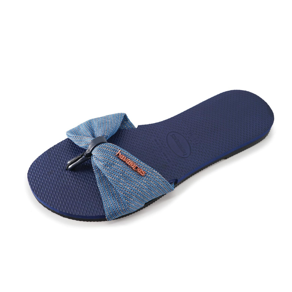 Havaianas Women's You St. Tropez Shine Flip Flop Sandal, Navy Blue,