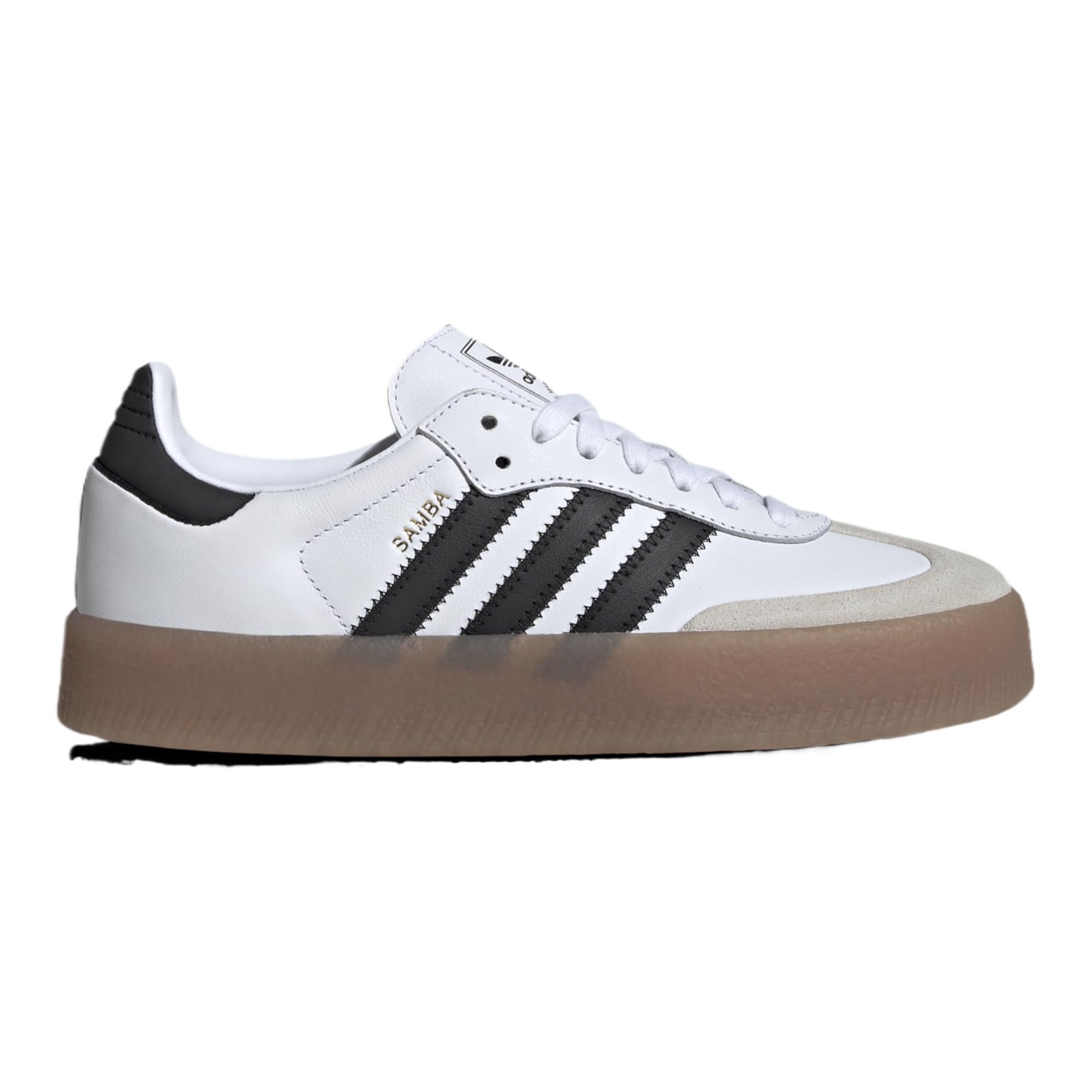 adidas Sambae WMNS Sneakers, Cloud White/Core Black/Gold Metallic