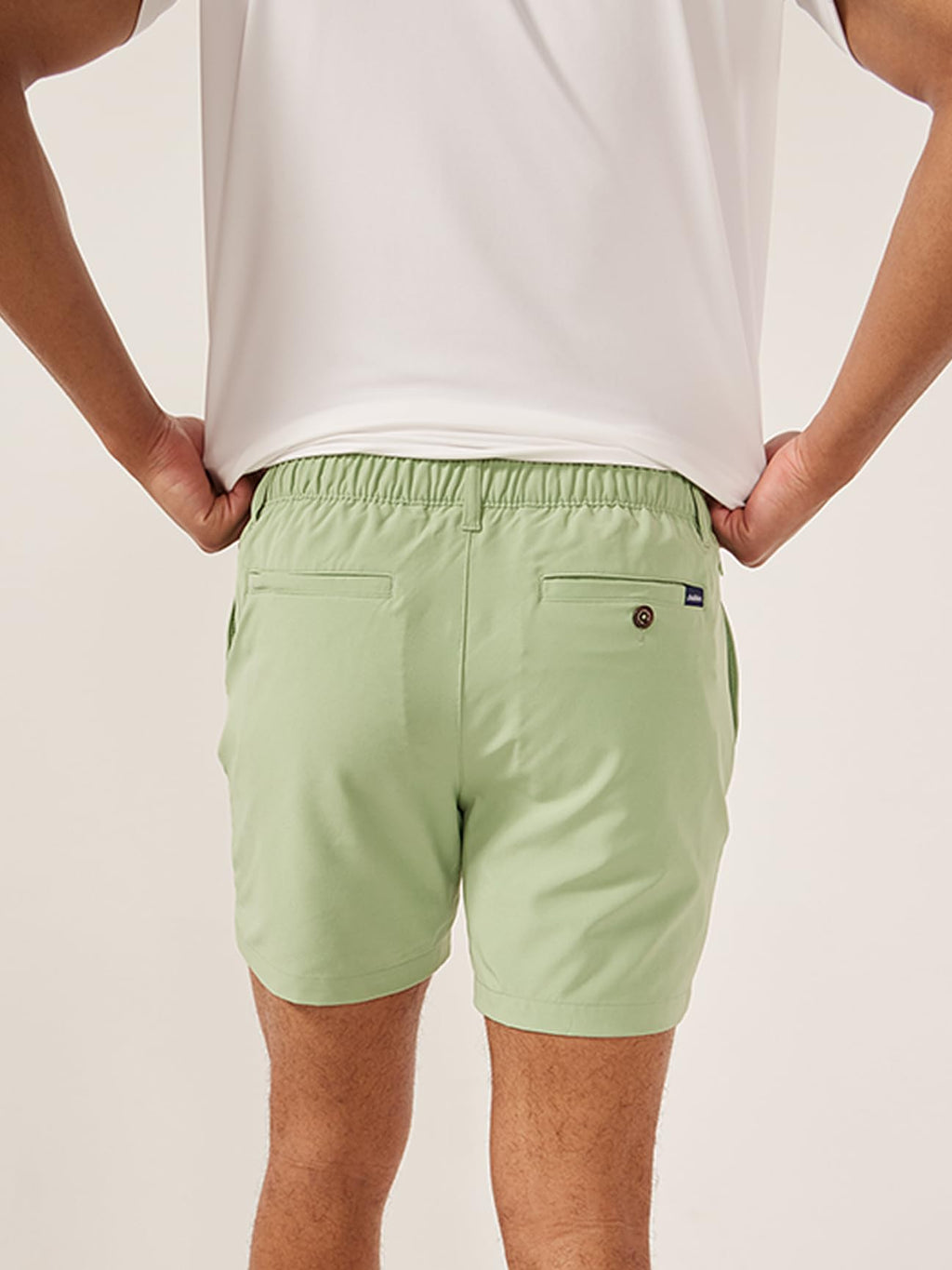 Chubbies Everywear Men’s Shorts – Mens Shorts Casual 6in Inseam, Elastic Waist, Water-Resistant, Zipper Pocket (Basils, X-Large)