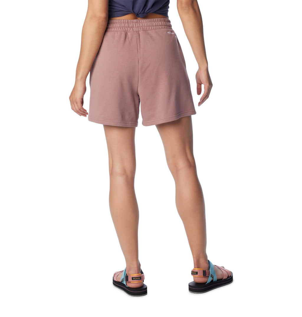 Columbia Women's Trek French Terry Short, Fig, pink, green, black new