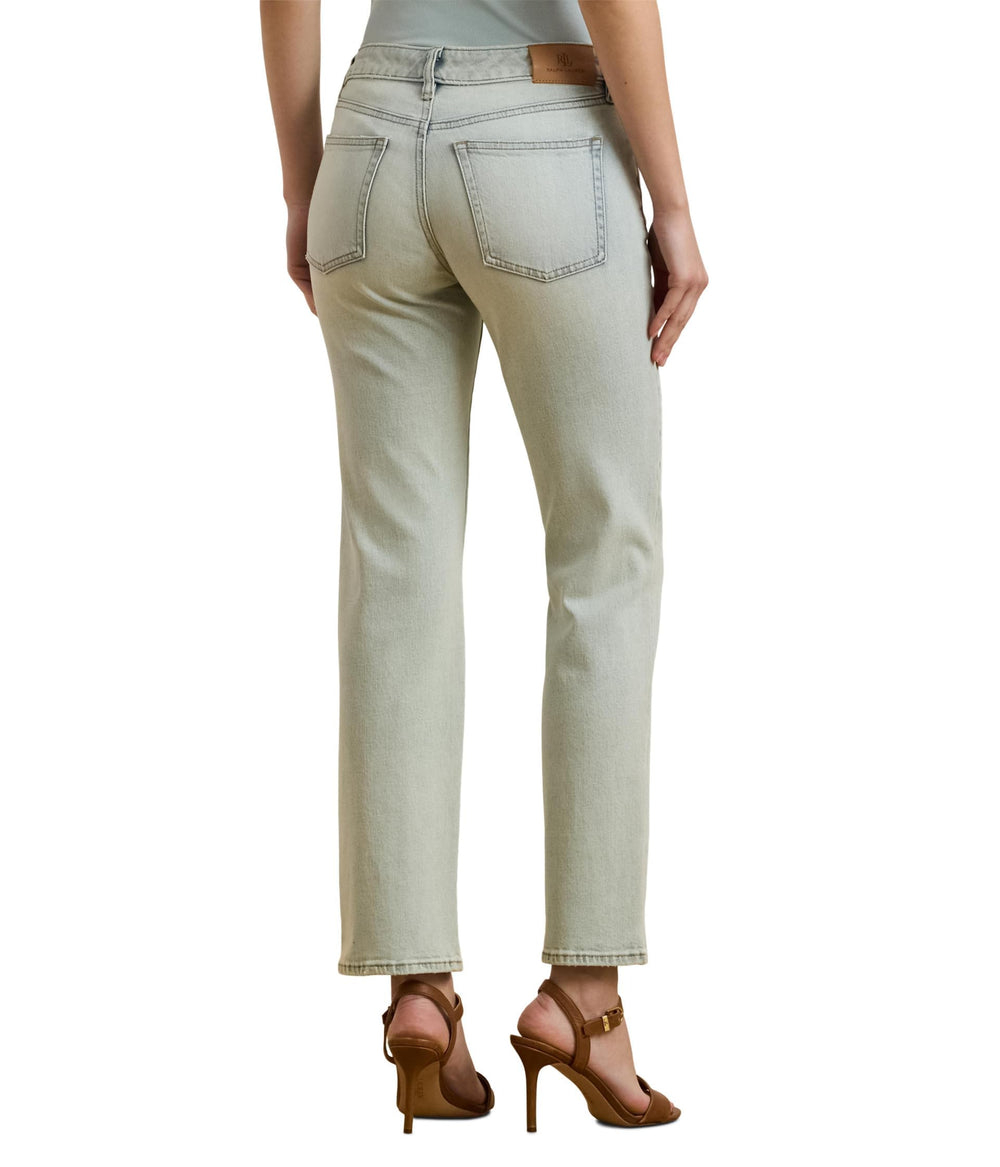 Lauren Ralph Lauren Women's Mid-Rise Straight Ankle Jeans, Stella Wash, 16