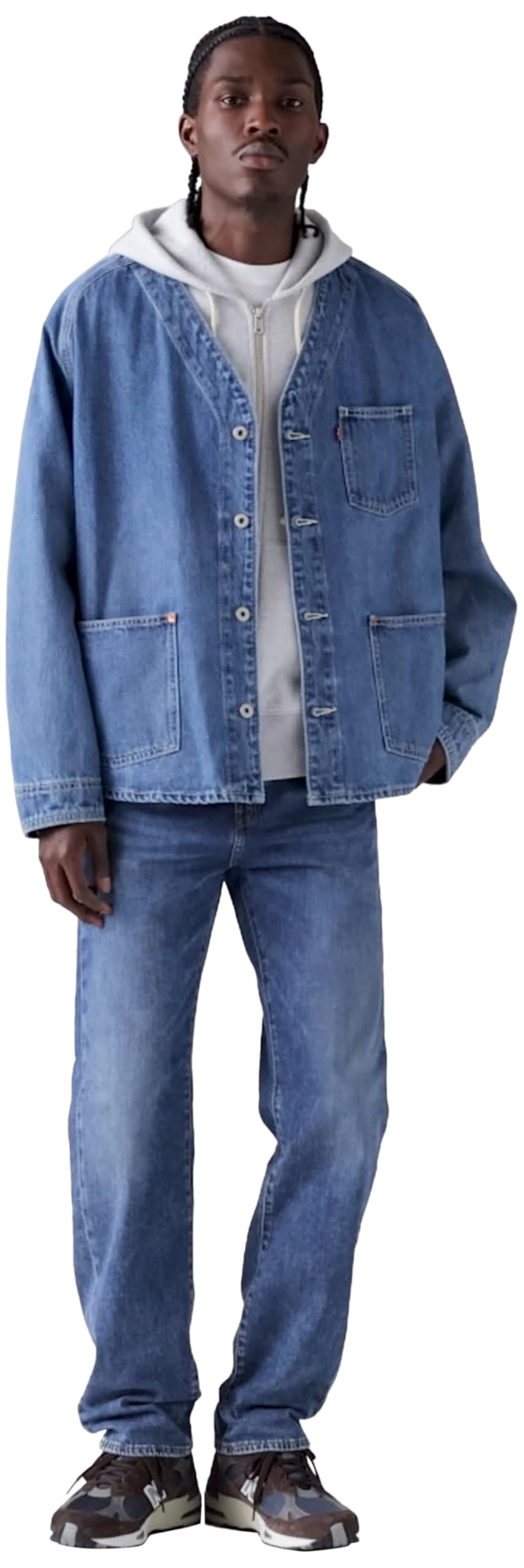 Levi's 505 Regular Fit-Obsolete Men's Jeans, Stonewash Stretch, 34W x 30L