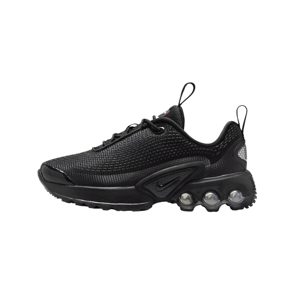Nike Air Max Dn Little Kids' Shoes (FN4453-004, Shown: Black/Black/Metallic Dark Grey/Black) Size 8c, 9c
