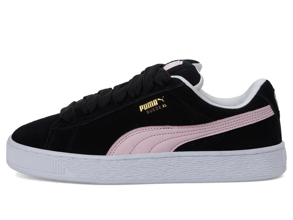 Puma Women's Suede XL Black/Whisp of Pink shoes Medium new