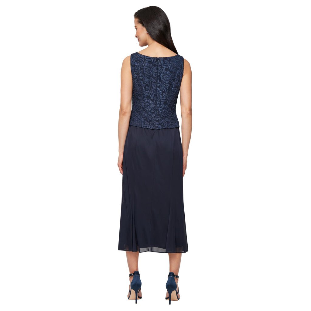 Alex Evenings Women's Tea Length Jacket Dress, Perfect for Weddings, Formal Events